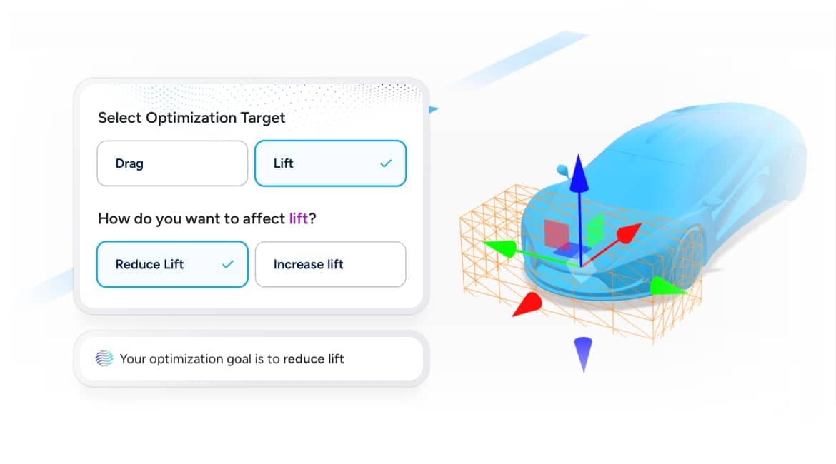 AirShaper optimization target selection interface