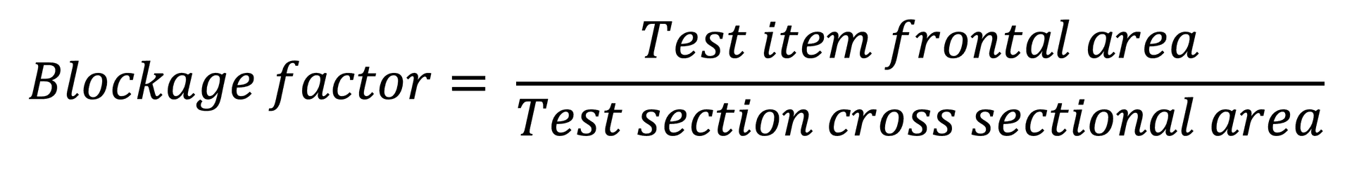 Blockage factor equation