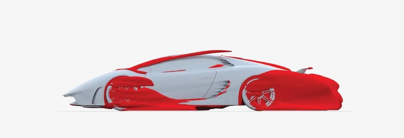 Pressure clouds of the final Rayo design