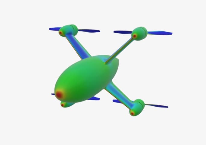 Surface pressure CFD render