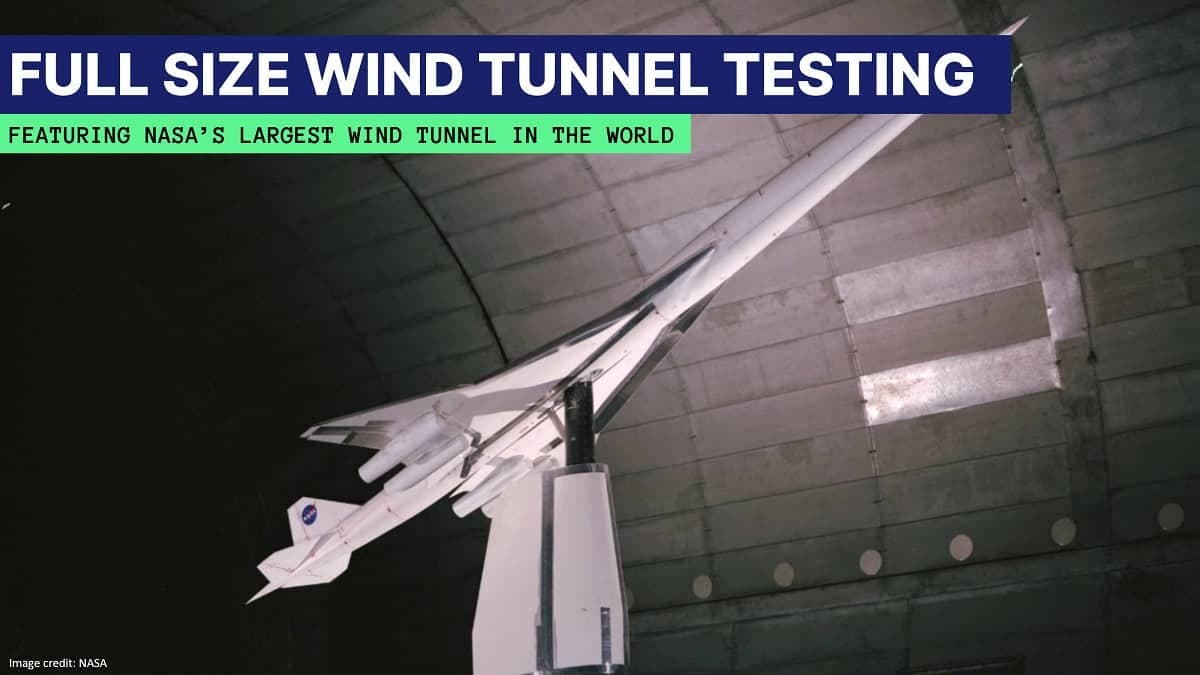 The largest full size wind tunnel in the world NASA