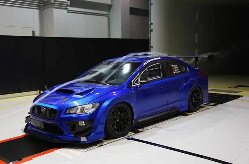 Subaru WRX STI in the wind tunnel - Image redit: Subaru Motorsport