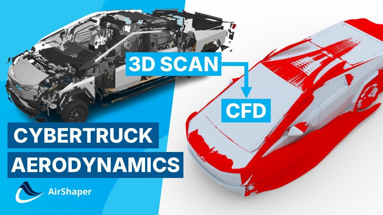 Tesla Cybertruck Aerodynamics - Exclusive 3D scan reveals flow secrets through CFD simulation