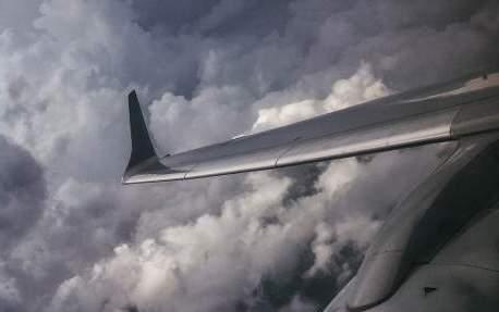 An example of a winglet on an airplane wing