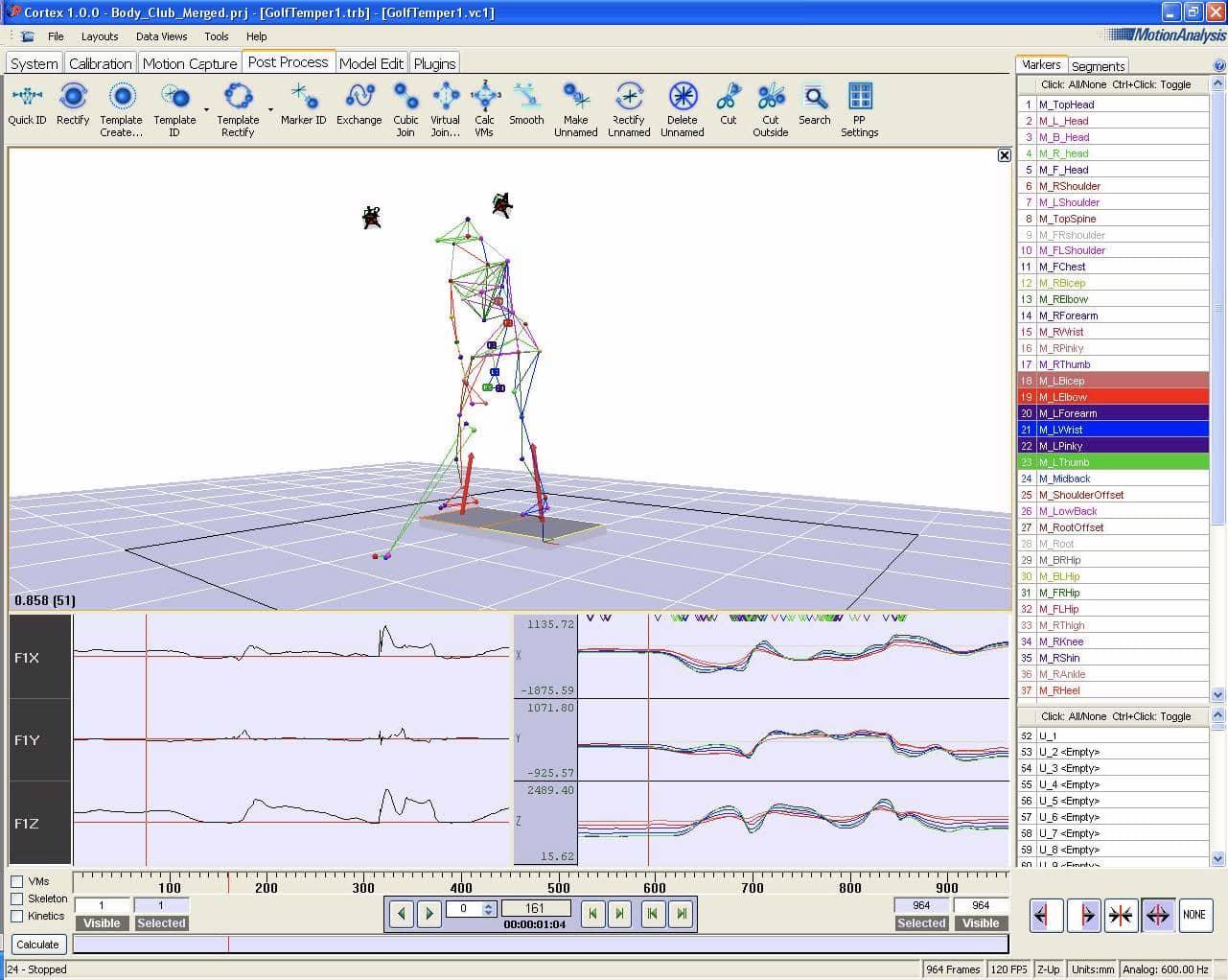 Motion analysis software is being used to optimise athelte's posture and performance in many sports. CREDIT: www.motionanalysis.com