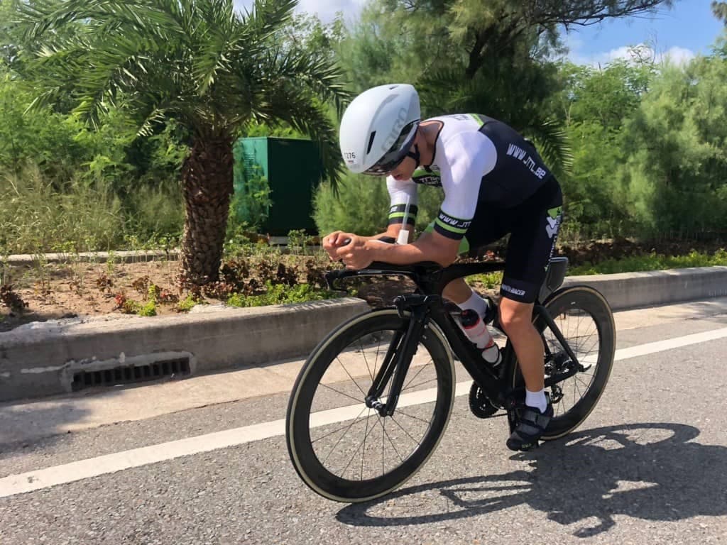 Ismaël Ben-Al-Lal training for the Hawaii Ironman. CREDIT: www.nieuwsblad.be