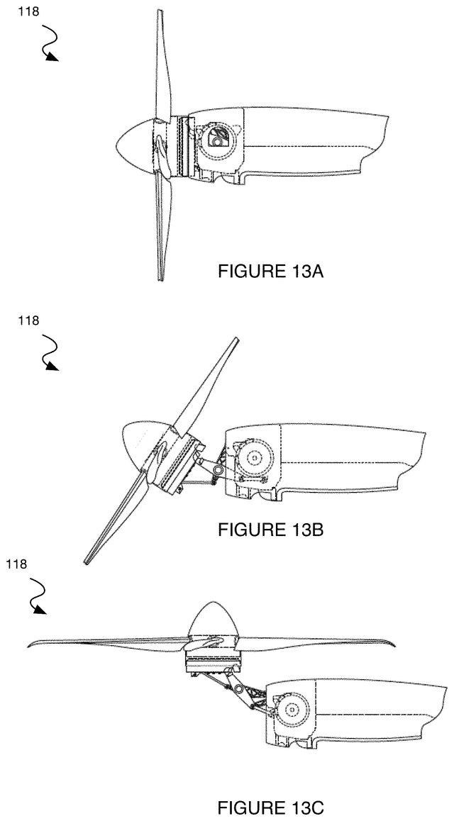 Diagram showing the mechanism of the Joby tilt rotor transitioning from vertical to horizontal