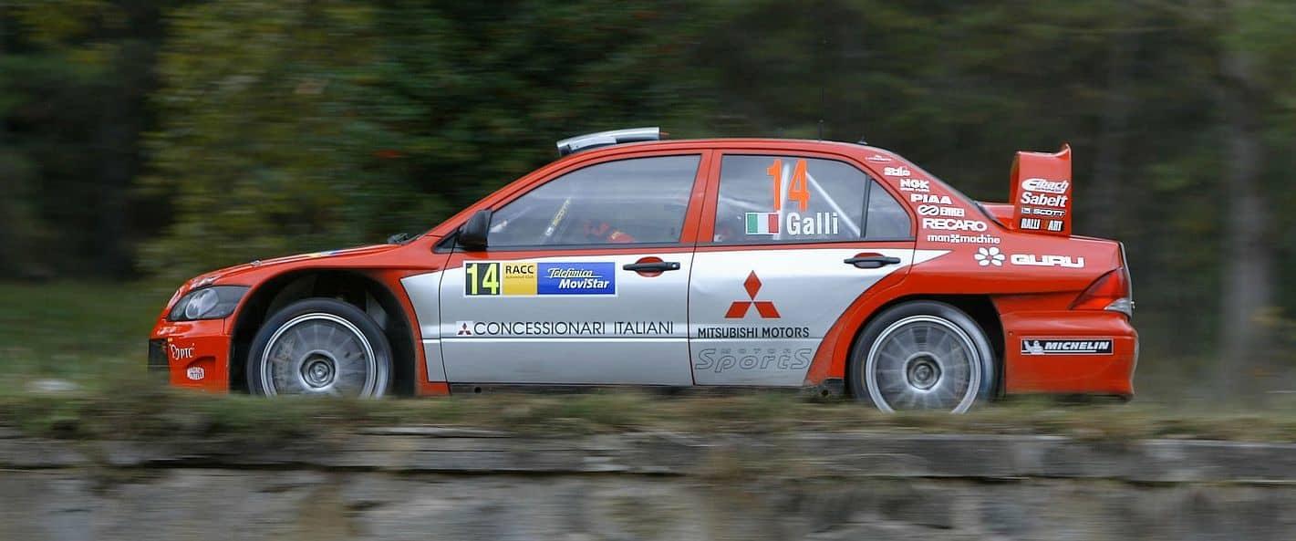G.Galli/G.D’Amore, Mitsubishi Lancer WRC04, Rally Catalunya, 7th – pictures by Mitsubishi Motorsport Corp.