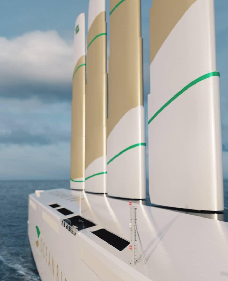 The Oceanbird sails will reach a height of 105 meters above the waterline - Image credit: Oceanbird