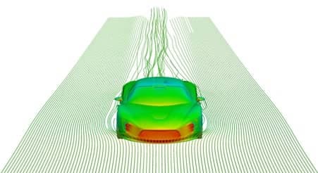 Sports car aerodynamics