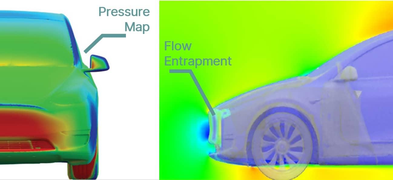 CFD results for the Tesla Model Y