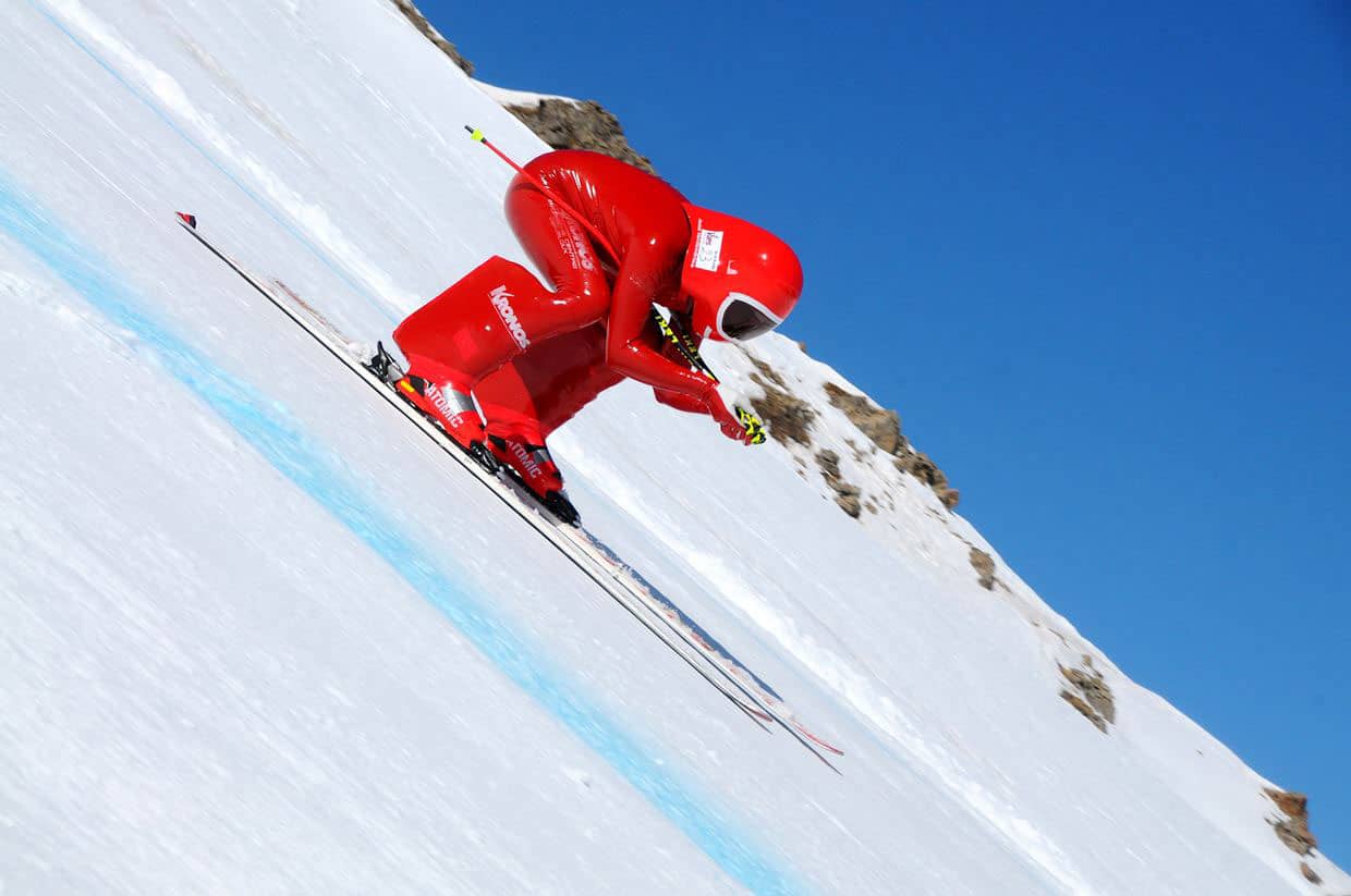 Joost Vandendries - speed skiing over 200 km/h.