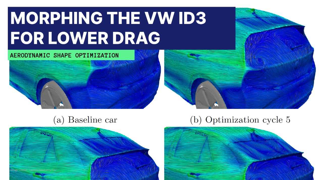 From scanned CAD to an optimized car aerodynamic shape optimization of