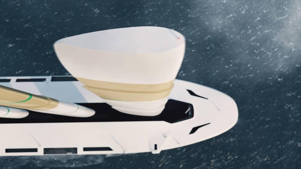 Top view of the Oceanbird sails featuring a symmetric airfoil section - Image credit: Oceanbird