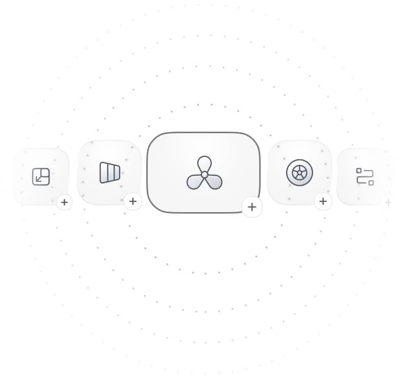 Realistic component simulation showing rotating parts
